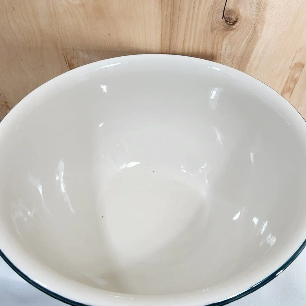 Folk Craft Cabin In Snow Mixing Serving Bowl 10.5" oven dishwasher microwave saf - Picture 7 of 11
